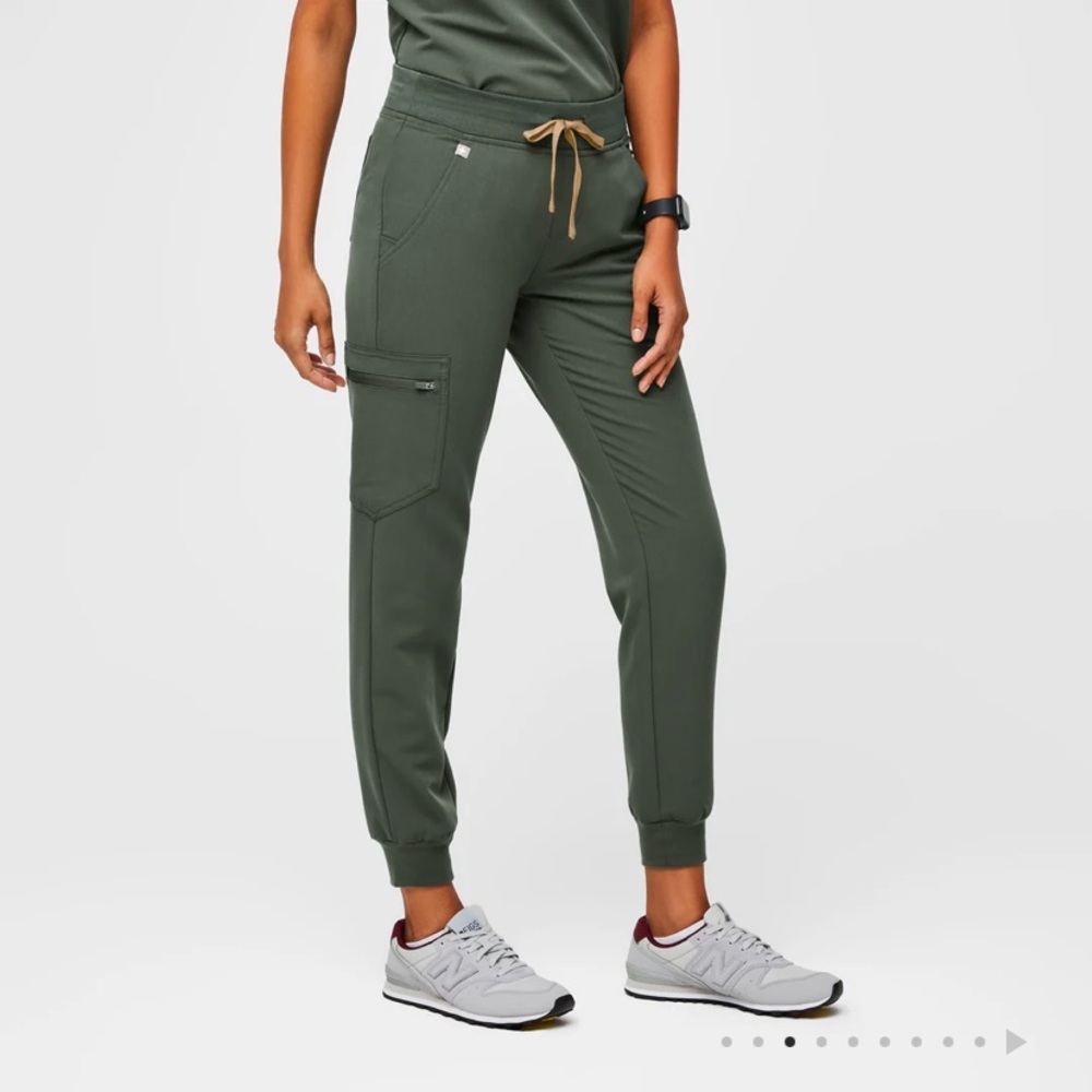 Figs Olive Green Track Pants